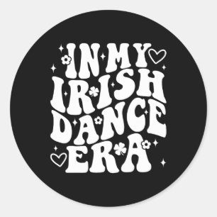 Adesivo Na Minha Era Irlandesa Da Dança Groovy Shamrock Da