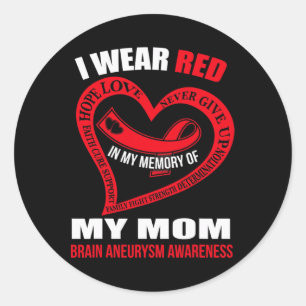 Adesivo Na minha memória da minha mãe, o CÉREBRO ANEURYSM