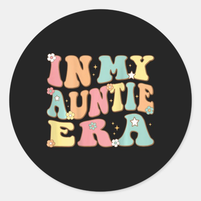 Adesivo Na Minha Tia Era (Nas Costas), Retro De Groovy Par (Frente)