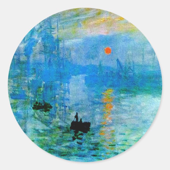 Adesivo Na moda azul-russa Fuga de Barcos de Pesca do Sol (Frente)