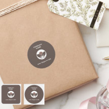 Na moda Business Logo Sticker | Mocha Mousse