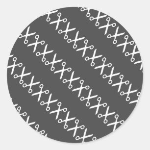 Adesivo Na moda cortando tesoura de cabeleireiro