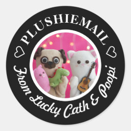 Adesivo Na moda de Correio de Foto Preto Personalizado