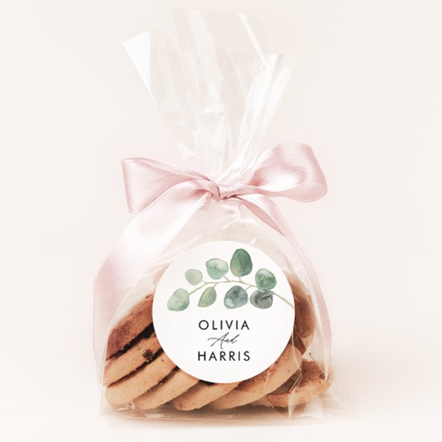 Adesivo Na moda de eucalipto elegante mínimo moderno (Criador carregado)