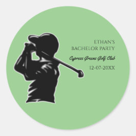 Adesivo Na moda de Golfer Bachelor Party Golfing Classic