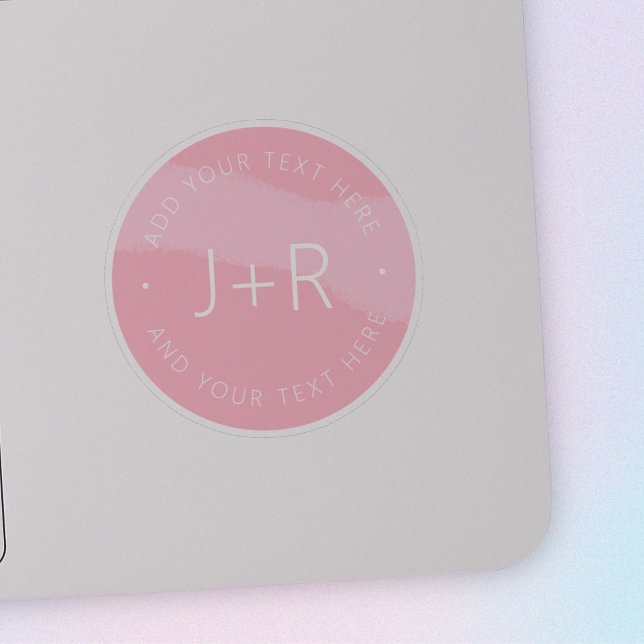 Adesivo Na moda DIY Casais Monograma e editáveis (Criador carregado)