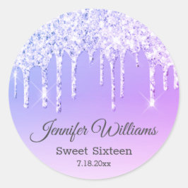 Adesivo na moda doce 16 relíquias púrpura