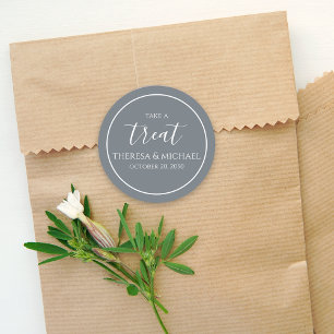 Adesivo Na moda Dusty Blue Simple Tome Uma Caligrafia