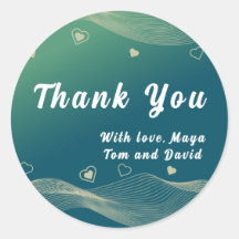 Na moda e design de coração obrigado