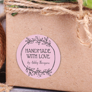 Adesivo Na moda Greenery feito à mão com nome de amor ro