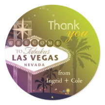 Na moda Las Vegas Weding Obrigado Favor