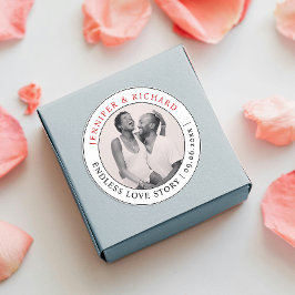 Adesivo Na moda minimal Foto Red White Love Name