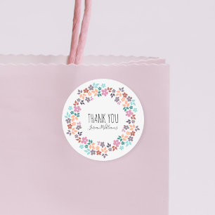 Adesivo Na moda Pastel Floral Hair Estilo Flor Obrigado