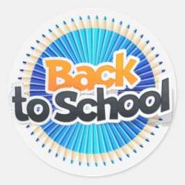 Adesivo Na moda preto e laranja de volta à escola