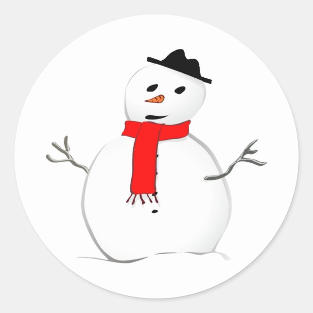 Adesivo Na moda preto vermelho do Natal (Frente)