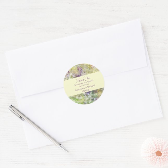 Adesivo Na moda Purple Floral Garden (Envelope)