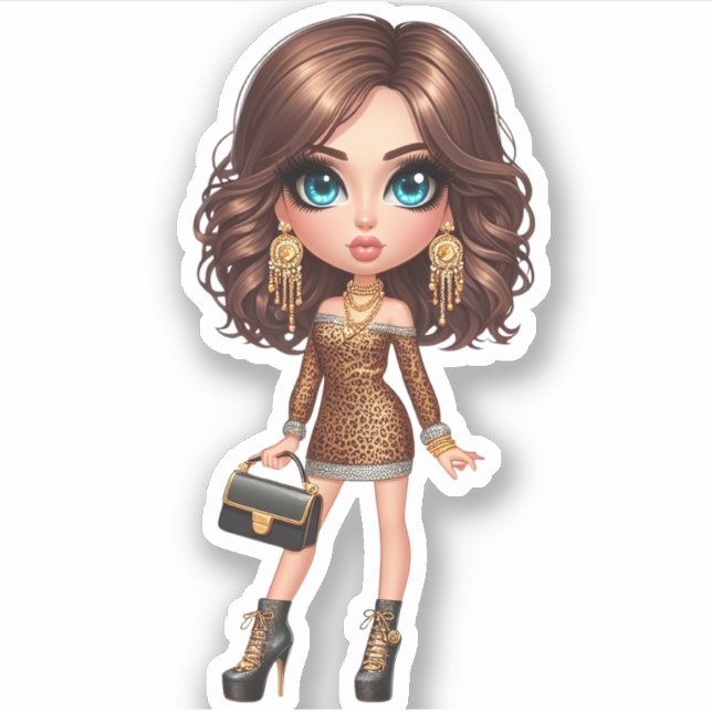 Adesivo na moda rainha (Frente)