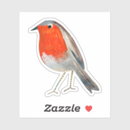 Adesivo Na moda Red & cinza Robin Sticker