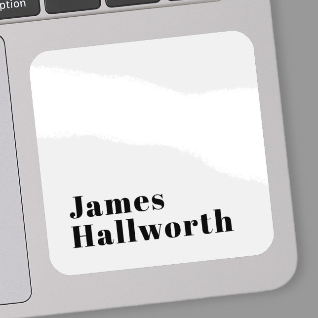 Adesivo Na moda Retro Modern Lettering | Preto editável (Criador carregado)