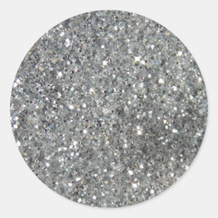Adesivo Na moda Silver Glitter Foto Glitz