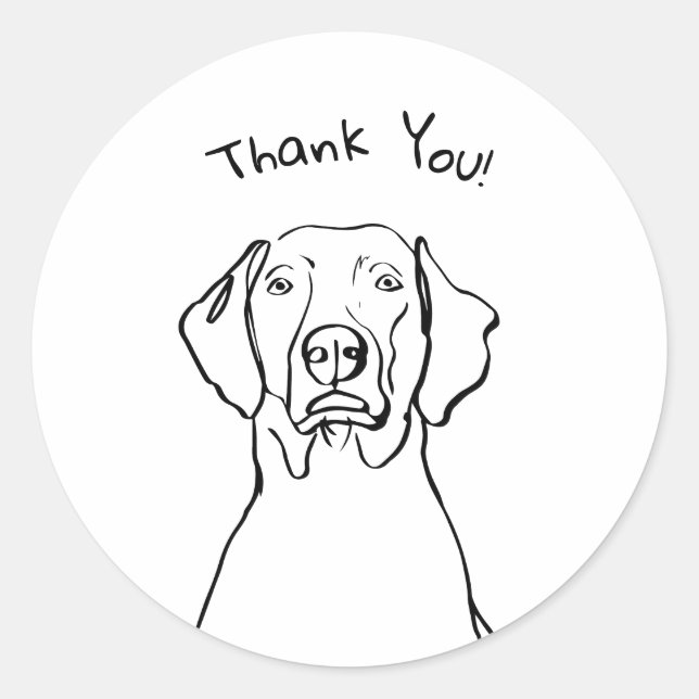 Adesivo Na moda Weimaraner: Seu Texto, Seu Estilo (Frente)