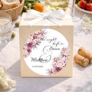 Adesivo Na noite anterior ao casamento Floral de Dusty Pin