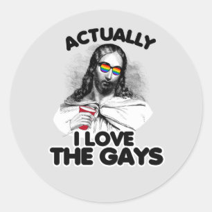 Adesivo Na verdade eu adoro a T-Shirt gay