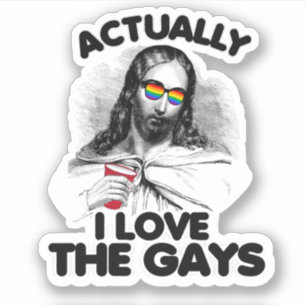 Adesivo Na verdade eu amo os gay