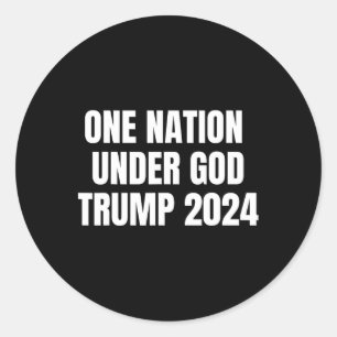 Adesivo Nação Sob Deus Trump 2024 God American Flag Jesu