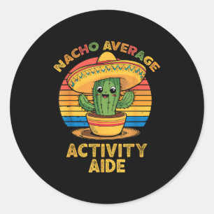 Adesivo Nacho ajudante de atividade média mexicana cinco d