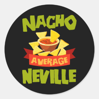 Adesivo Nacho Average Neville Personalizado de Aniversário