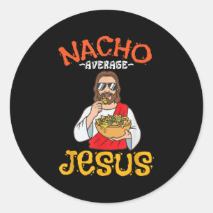 Adesivo Nacho Jesus Médio Engraçado Cristão