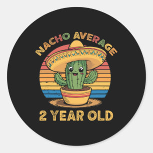 Adesivo Nacho Média 2 anos Cinco de Mayo segundo Birthda