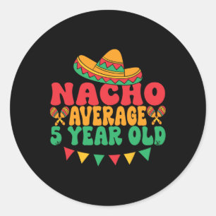 Adesivo Nacho Média 5 anos Cinco anos Cinco de Mayo 5 Birt