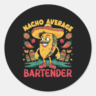 Adesivo Nacho Média Bartender Cinco De Mayo Funn Mexicano