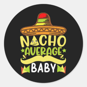 Adesivo Nacho Média Bebê Engraçado Cinco De Mayo