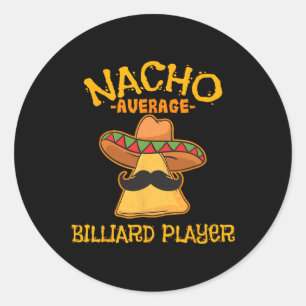 Adesivo Nacho Média Billiard Player Cinco De Mayo Mexica