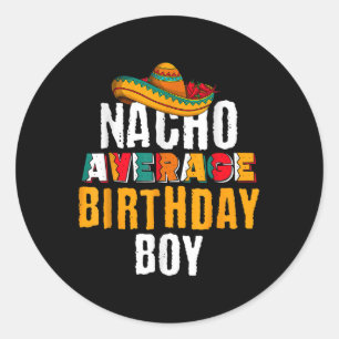 Adesivo Nacho Média Birthday Boy Cinco De Mayo Engraçado M