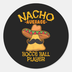 Adesivo Nacho Média Bocce Jogador Cinco De Mayo Mexi