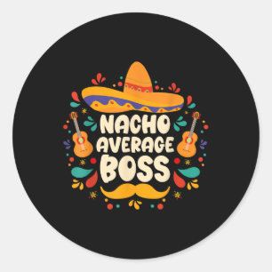 Adesivo Nacho Média Boss Cinco De Mayo Fiesta Sombrero H