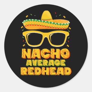 Adesivo Nacho Média Cabelo Vermelho Mexicano Cinco De Mayo