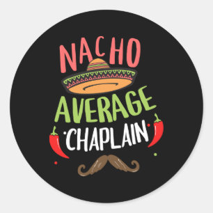 Adesivo Nacho Média Chaplain Sombrero Beard Cinco De May