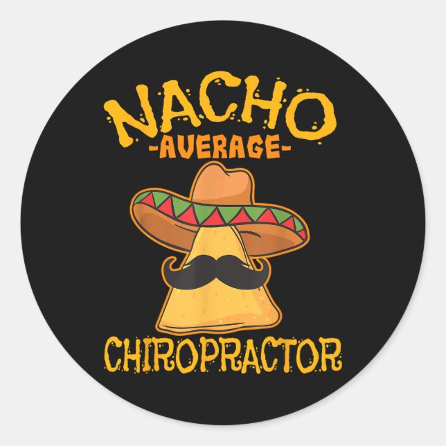 Adesivo Nacho Média Chiropractor Mexicano Cinco De Mayo F (Frente)
