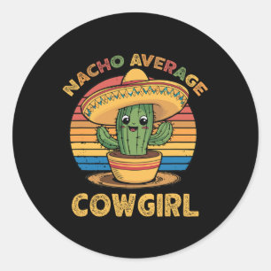 Adesivo Nacho Média Cowgirl Mexicana Cinco De Mayo Engraça