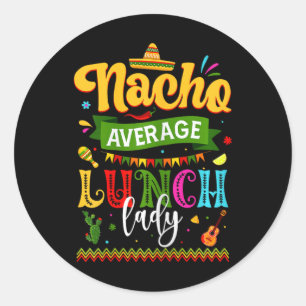 Adesivo Nacho Média de Almoço Lady Cinco De Mayo Fiesta Fu