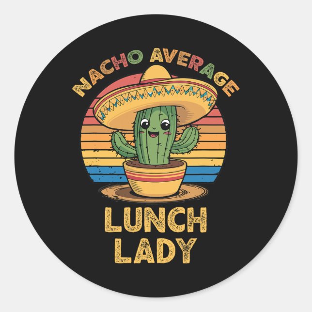 Adesivo Nacho Média de Almoço Lady Mexicana Cinco De Mayo  (Frente)