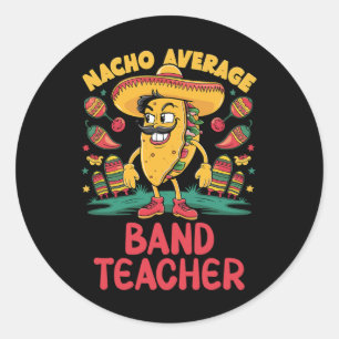Adesivo Nacho Média de Banda Professor Cinco De Mayo Mexic
