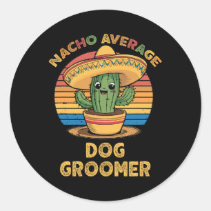 Adesivo Nacho Média de Cão Groomer Mexicano Cinco De Mayo