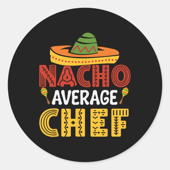 Adesivo Nacho Média de Chef Cinco De Mayo (Frente)