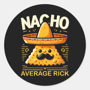 Adesivo Nacho Média de Rick Personalizado Nome Engraçado M